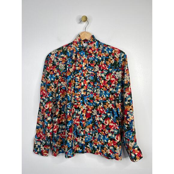 NEW Hunter Bell Beverly Wild Rose Lightweight Button Down Blouse Top - Picture 2 of 9